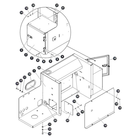 Lateral Bracket - Left Side for Skyjack SJ9253 RT Scissor Lift
