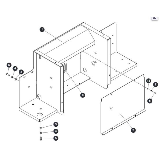 Lateral Bracket - Right Side for Skyjack SJ9253 RT Scissor Lift