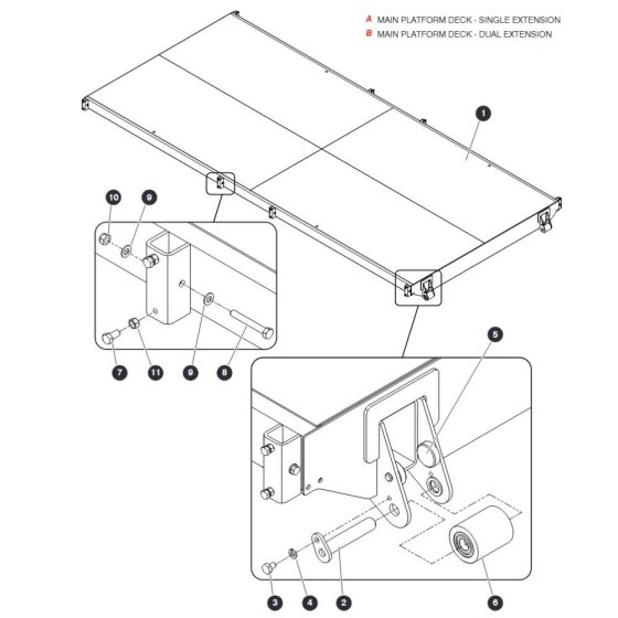 Main Platform Deck for Skyjack SJ9253 RT Scissor Lift