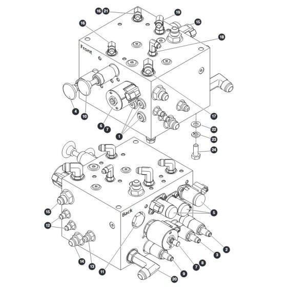 Auxiliary Manifold for Skyjack SJ9664 RT Scissor Lift