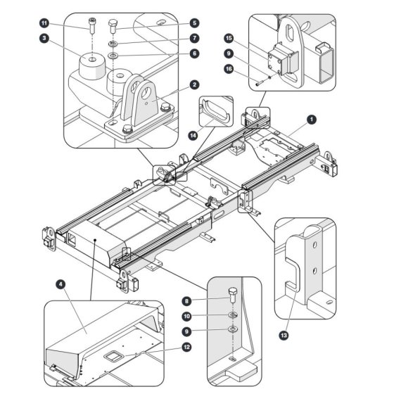 Chassis for Skyjack SJ9664 RT Scissor Lift