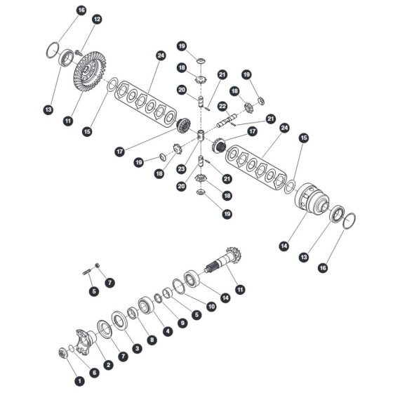 Differential - Front Axle for Skyjack SJ9664 RT Scissor Lift