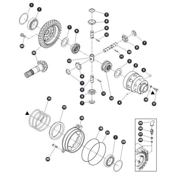 Differential - Rear Axle for Skyjack SJ9664 RT Scissor Lift