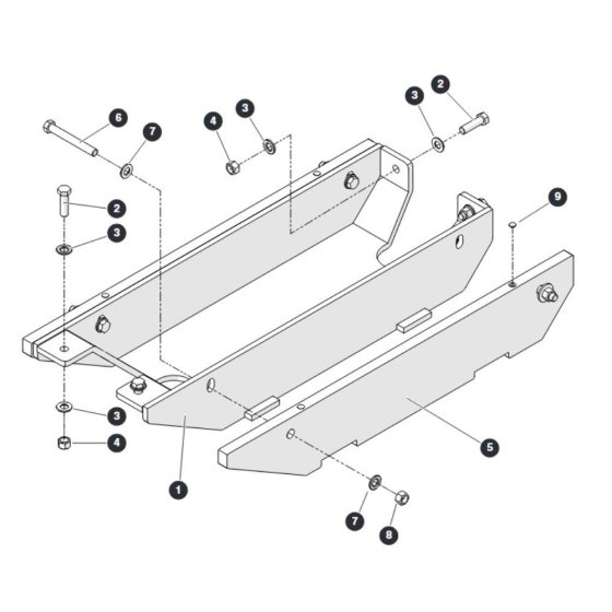 Drive Shaft Guard & Counterweight for Skyjack SJ9664 RT Scissor Lift