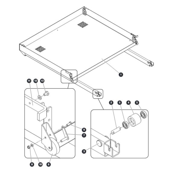 Extension Deck Platform for Skyjack SJ9664 RT Scissor Lift