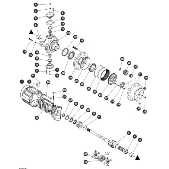 Hub Reduction - Front Axle for Skyjack SJ9664 RT Scissor Lift