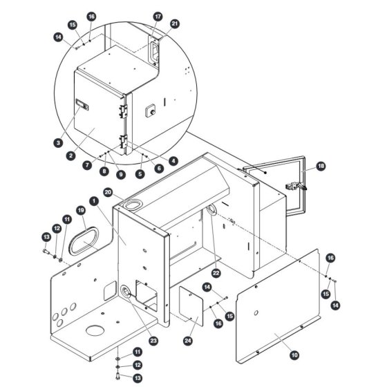 Lateral Bracket - Left Side for Skyjack SJ9664 RT Scissor Lift