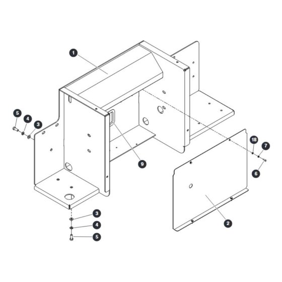 Lateral Bracket - Right Side for Skyjack SJ9664 RT Scissor Lift