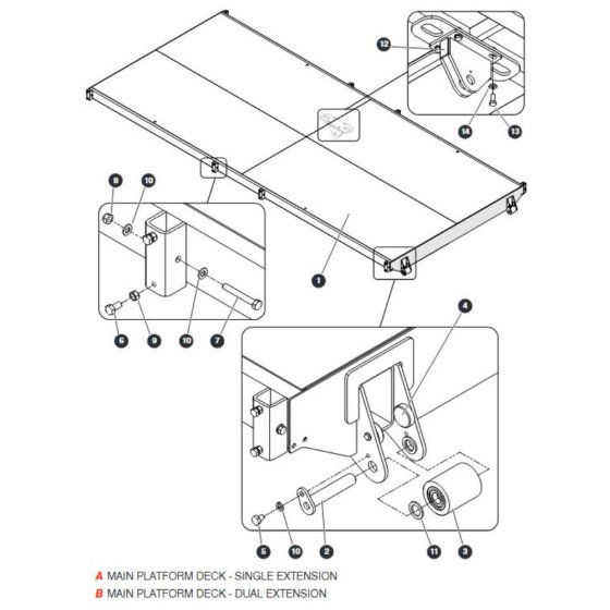 Main Platform Deck for Skyjack SJ9664 RT Scissor Lift