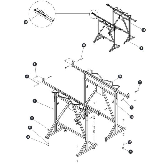 Material Handling Stand for Skyjack SJ9664 RT Scissor Lift