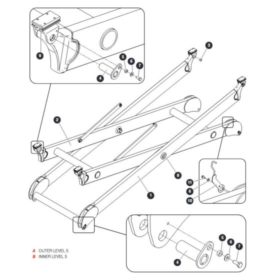 Scissor Level Top for Skyjack SJ9664 RT Scissor Lift