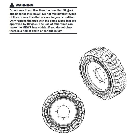 Tyres for Skyjack SJ9664 RT Scissor Lift