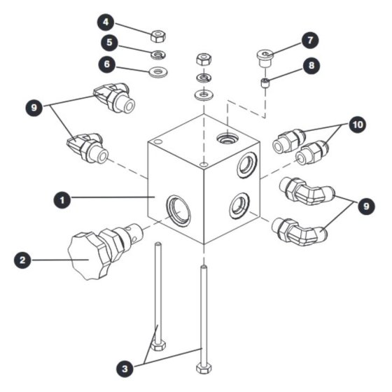 Free-Wheeling Manifold for Skyjack SJIII 3215 (10000996 - 10999999) DC Scissor Lift