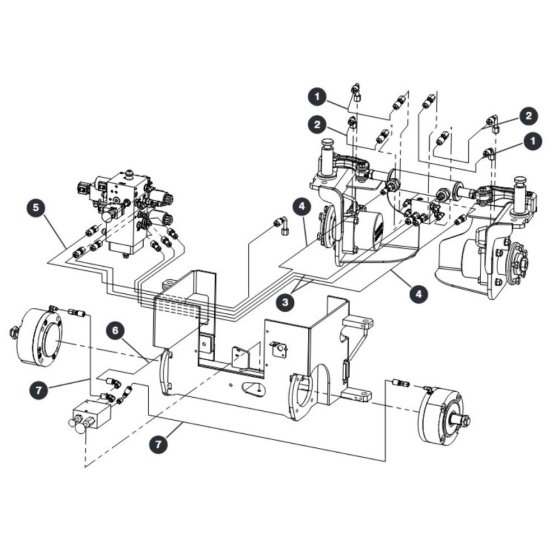 Hydraulic Hose Connections for Skyjack SJIII 3215 (10000996 - 10999999) DC Scissor Lift