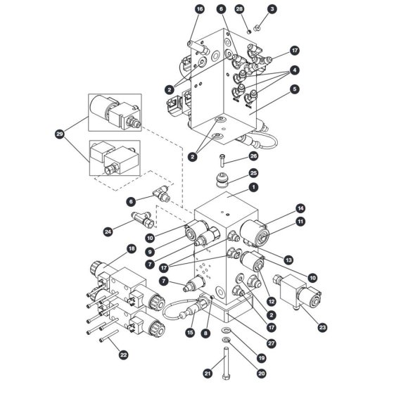 Main Manifold for Skyjack SJIII 3215 (10000996 - 10999999) DC Scissor Lift