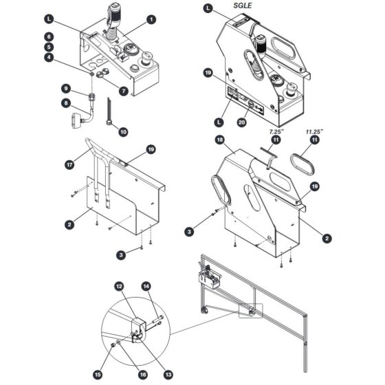 Platform Control Console for Skyjack SJIII 3215 (10000996 - 10999999) DC Scissor Lift