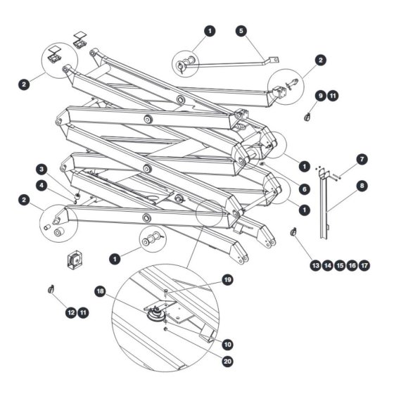 Scissor Stack - Accessories and Hardware for Skyjack SJIII 3215 (10000996 - 10999999) DC Scissor Lift