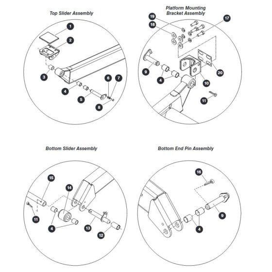 Scissor Stack - Mounting Hardware for Skyjack SJIII 3215 (10000996 - 10999999) DC Scissor Lift