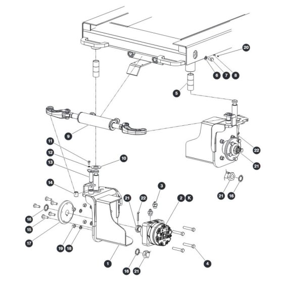 Steer Mechanism for Skyjack SJIII 3215 (10000996 - 10999999) DC Scissor Lift
