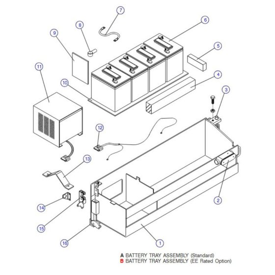 Battery Tray (3220,4620, 4626, 4830, 4832) Assembly for Skyjack SJIII 3220 DC Scissor Lift
