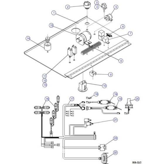 Electrical Panel Assembly for Skyjack SJIII 3220 DC Scissor Lift