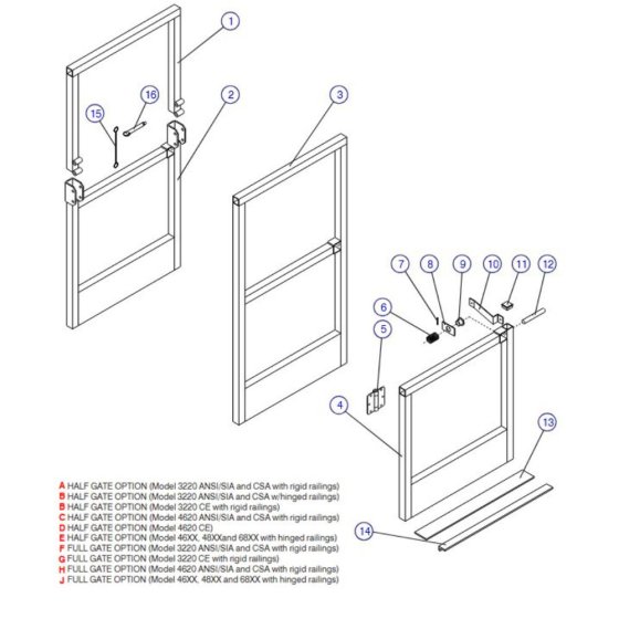 Gate Assembly for Skyjack SJIII 3220 DC Scissor Lift