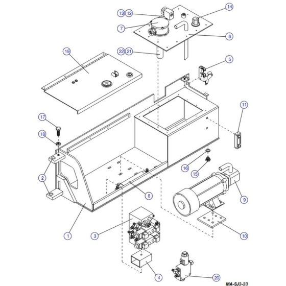 Hydraulic/Electric Tray Assembly for Skyjack SJIII 3220 DC Scissor Lift