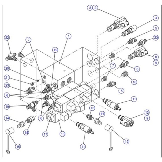 Main Manifold Assembly for Skyjack SJIII 3220 DC Scissor Lift