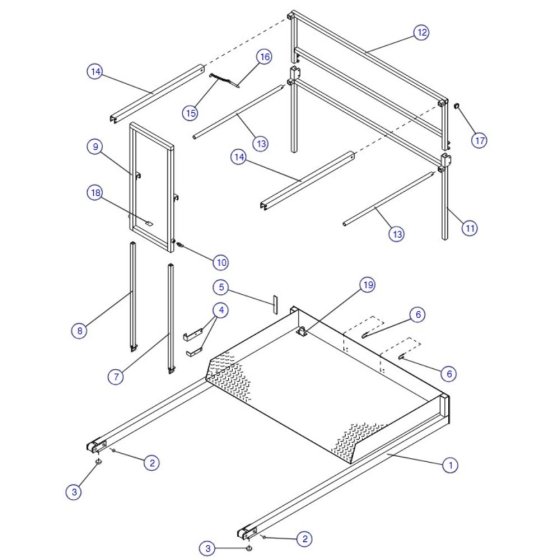 3 FT Manual Extension Platform (Model 6826, 6832) Assembly for Skyjack SJIII 3220 DC Scissor Lift