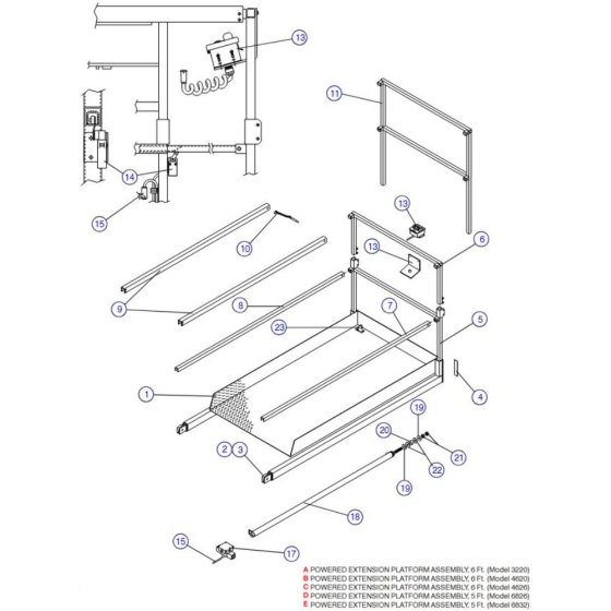 Powered Extension Platform Assembly for Skyjack SJIII 3220 DC Scissor Lift