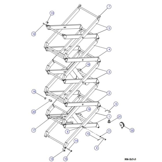 Scissor Arm (Model 4830, 4832) Assembly for Skyjack SJIII 3220 DC Scissor Lift