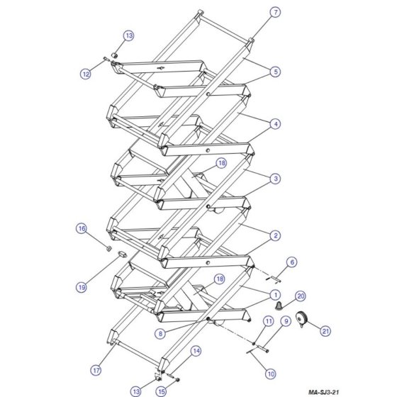 Scissor Arm (Model 6832) Assembly for Skyjack SJIII 3220 DC Scissor Lift
