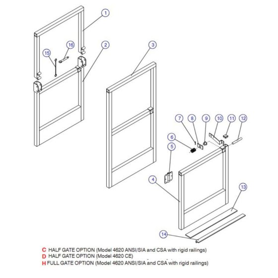 Gate for Skyjack SJIII 4620 (66005 - 66429 700000 - 704418) DC Scissor Lift