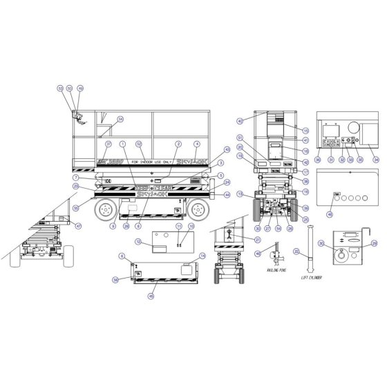Labels and Nameplates CE for Skyjack SJIII 4620 (66005 - 66429 700000 - 704418) DC Scissor Lift