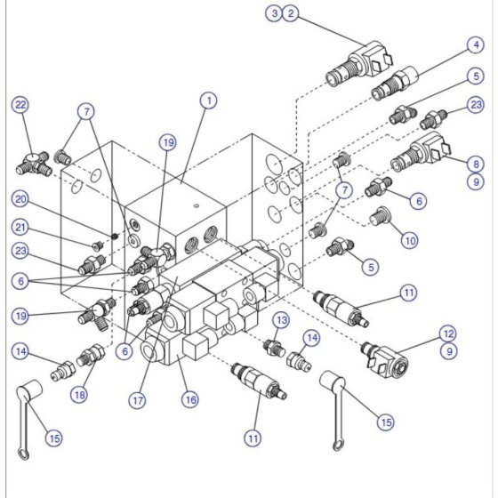 Main Manifold for Skyjack SJIII 4620 (66005 - 66429 700000 - 704418) DC Scissor Lift