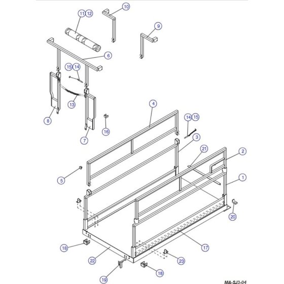 Main Platform and Railings-1 for Skyjack SJIII 4620 (66005 - 66429 700000 - 704418) DC Scissor Lift