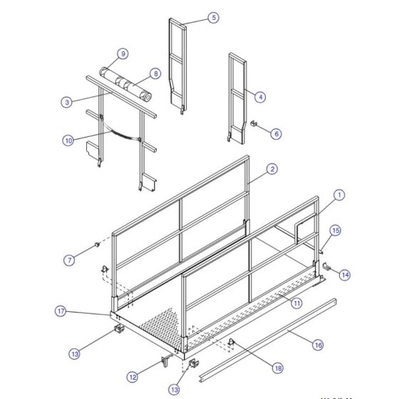 Main Platform and Railings for Skyjack SJIII 4620 (66005 - 66429 700000 - 704418) DC Scissor Lift