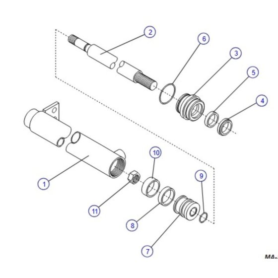 Powered Extension Platform Cylinder for Skyjack SJIII 4620 (66005 - 66429 700000 - 704418) DC Scissor Lift
