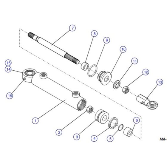 Steer Cylinder for Skyjack SJIII 4620 (66005 - 66429 700000 - 704418) DC Scissor Lift