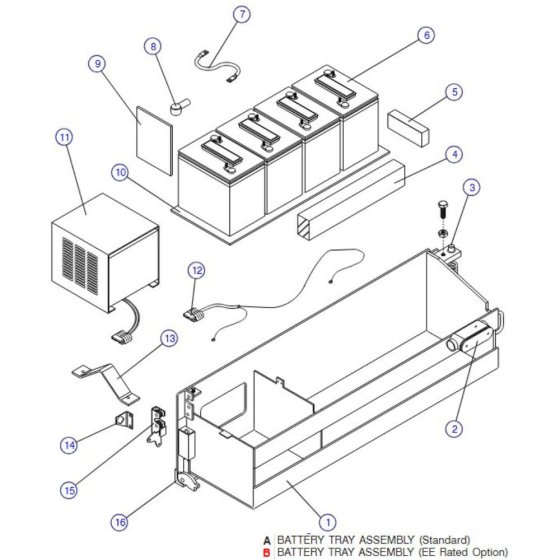 Battery Tray for Skyjack SJIII 4626 (700000 - 704418) DC Scissor Lift
