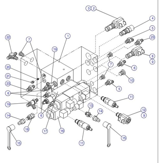 Main Manifold for Skyjack SJIII 4626 (700000 - 704418) DC Scissor Lift