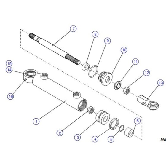 Steer Cylinder for Skyjack SJIII 4626 (700000 - 704418) DC Scissor Lift