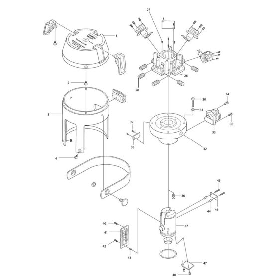 Upper Body Assembly for Makita SK204