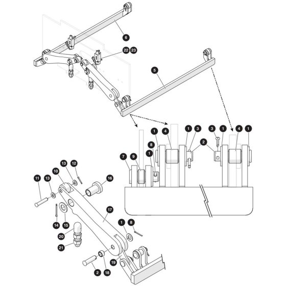 Pothole Protection Device Assembly for Skyjack SJ3014 Micro DC Scissor Lift