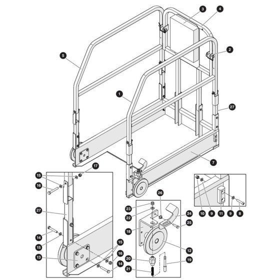 Extension Deck Assembly for Skyjack SJ3014 Micro DC Scissor Lift