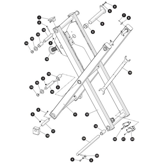 Scissor Arm (Level 1) Assembly for Skyjack SJ3014 Micro DC Scissor Lift