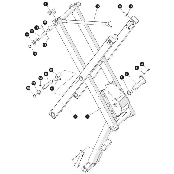 Scissor Arm (Level 3) Assembly for Skyjack SJ3014 Micro DC Scissor Lift