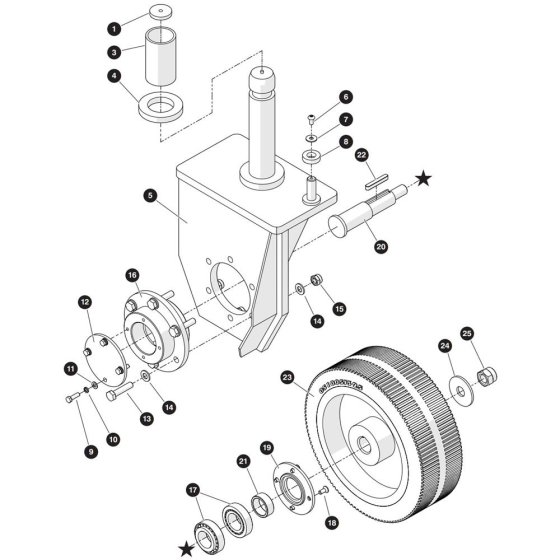 Steering System Assembly for Skyjack SJ3014 Micro DC Scissor Lift