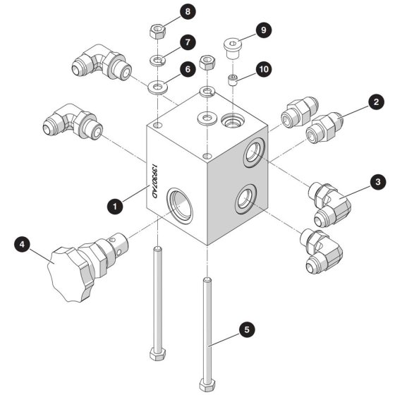 Free Wheeling Manifold Assembly for Skyjack SJ3215 DC Scissor Lift