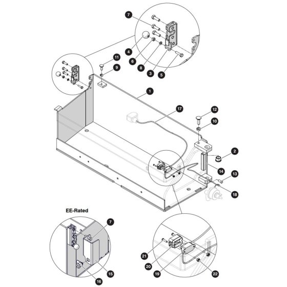 Battery Tray Assembly for Skyjack SJ3215 DC Scissor Lift